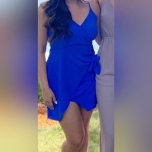 Royal blue cocktail dress